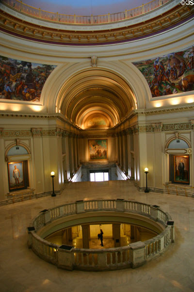 Rotunda lobby of Oklahoma State Capitol. Oklahoma City, OK.