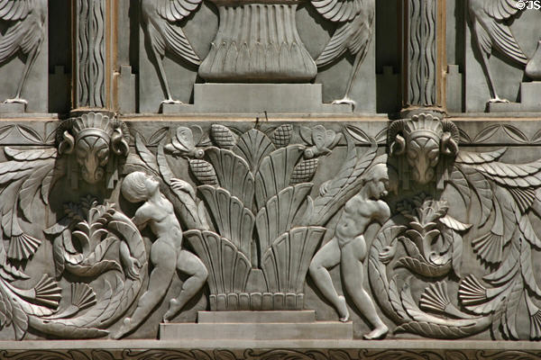 Art deco frieze details on First National Center. Oklahoma City, OK.