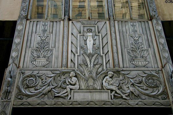 Art Deco nudes on First National Center. Oklahoma City, OK.