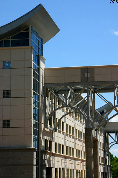 City parking lot erected for OK Centennial beside Norick Downtown Library. Oklahoma City, OK.