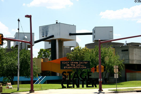Stage Center theatre (1970) (400 West Sheridan). Oklahoma City, OK. Architect: John Johansen.