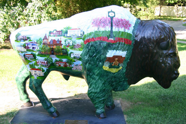 The History Buff by Marcia Turner & Jo Vanden at Spirit of the Buffalo OK Centennial street art project. Oklahoma City, OK.