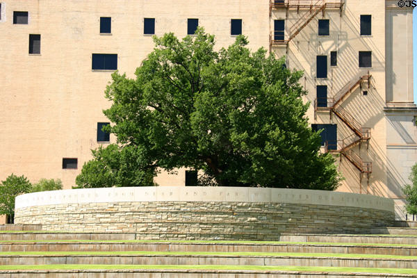 Memorial tree of gratitude to those who helped bombing victims at Oklahoma City National Memorial. Oklahoma City, OK.