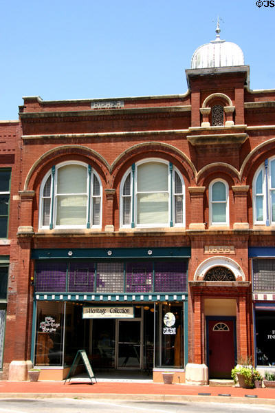 Detail of 1898 Bierer building on W Oklahoma Ave. Guthrie, OK.