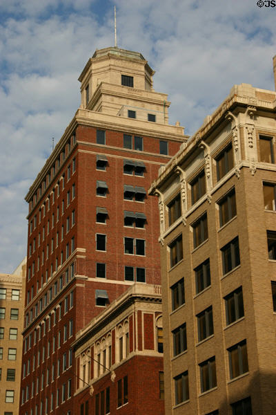 Building with octagonal tower at Fifth Street & South Boston Ave. Tulsa, OK.
