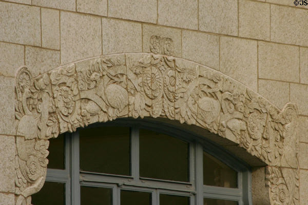 Window surround of 1931 Amoco North Building. Tulsa, OK.