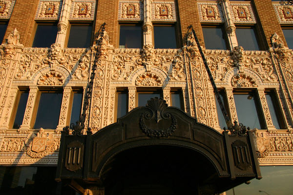 Elaborate tile work of Adams Hotel Building. Tulsa, OK.