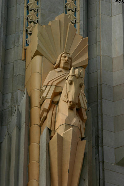 One of the horsemen on Boston Avenue Methodist Church. Tulsa, OK.