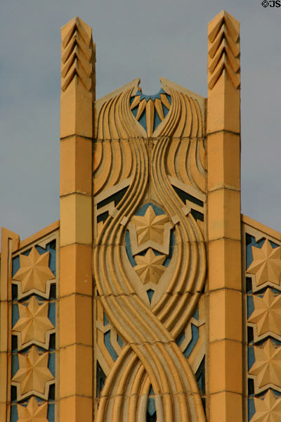 Decorative tile patterns of Boston Avenue Methodist Church. Tulsa, OK.