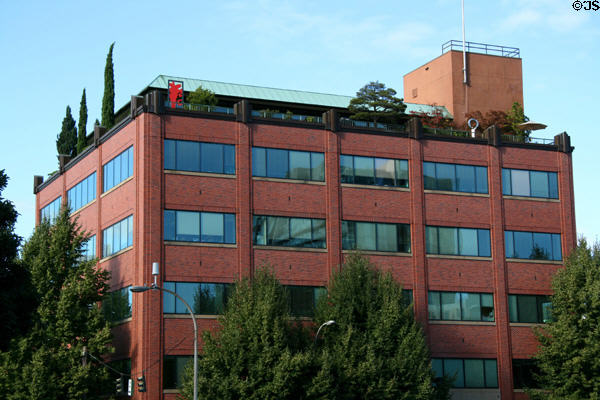 Modern office building near Portland Art Museum. Portland, OR.