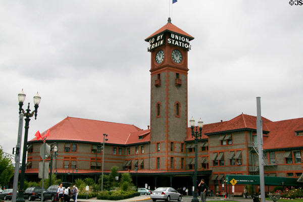 Union Station (1892) (800 NW 6th Ave.). Portland, OR. Style: Queen Anne. Architect: Van Brunt & Howe. On National Register.