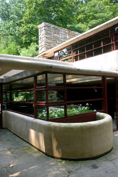 Planter & levels of Fallingwater. Mill Run, PA.