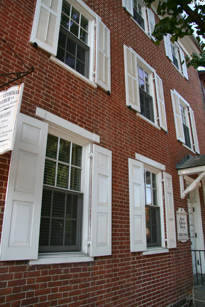 Hill House (1836) parish house of Christ Lutheran Church. Gettysburg, PA. On National Register.