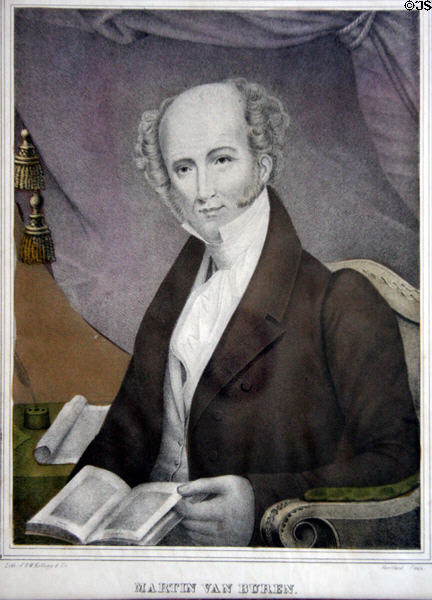 Graphic of President Martin Van Buren by D.W. Kellogg & Co. Gettysburg, PA.