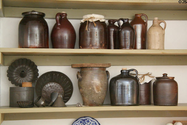 Stoneware crocks at Shriver House Museum. Gettysburg, PA.