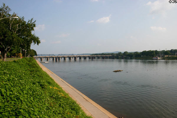 Bridges over Susquehanna River. Harrisburg, PA.