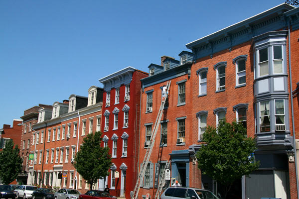 Heritage streetscape of 111-21 E. Market St. York, PA.
