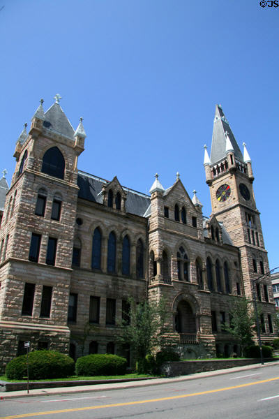 Scranton Municipal Building (1888) (340 N. Washington Ave. at Mulberry St.). Scranton, PA. Style: Victorian Gothic. Architect: Edward L. Walter. On National Register.