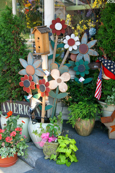 Wooden decorations at shop. Strasburg, PA.