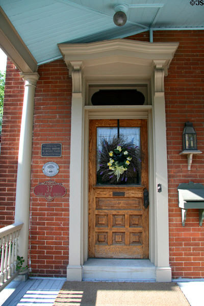 Porch of brick house (37 E. Main St.). Strasburg, PA.