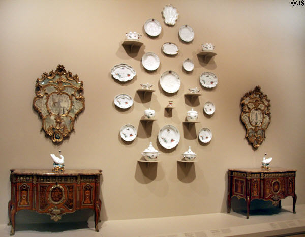 Decorative arts display at Carnegie Museum of Art. Pittsburgh, PA.