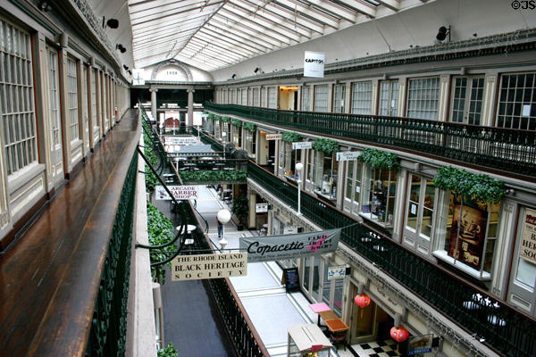 Interior of Providence Arcade, the oldest mall in the USA. Providence, RI.