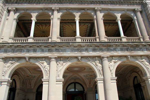 Loggia facade at The Breakers. Newport, RI.