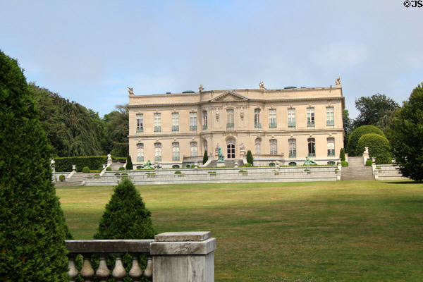 The Elms (1901) (367 Bellevue Ave.) French-style chateau built by coal millionaire Edward Berwind. Newport, RI. Architect: Horace Trumbauer. On National Register.