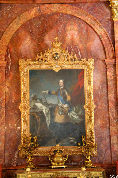 Portrait of Louis XV at 13 years old in Dining Room at Marble House. Newport, RI.