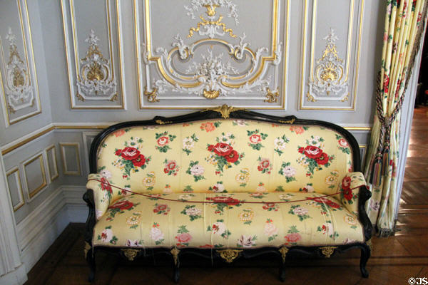 Settee in Ballroom at Chateau-sur-Mer. Newport, RI.