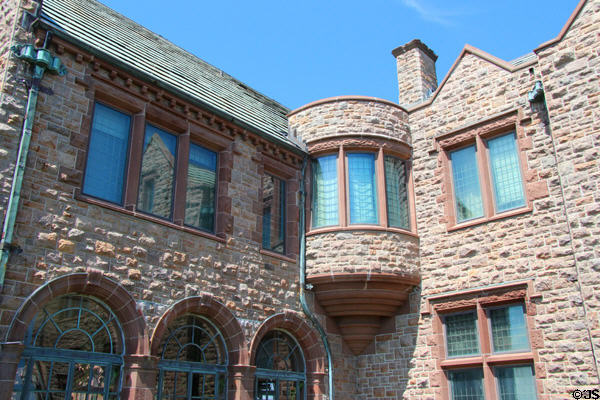 Facade details at Rough Point. Newport, RI.