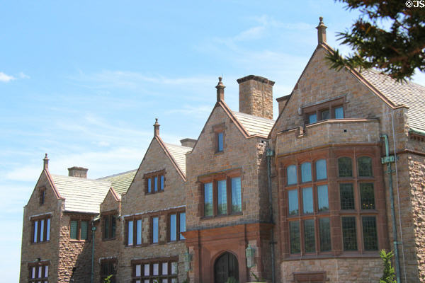 Facade details at Rough Point. Newport, RI.