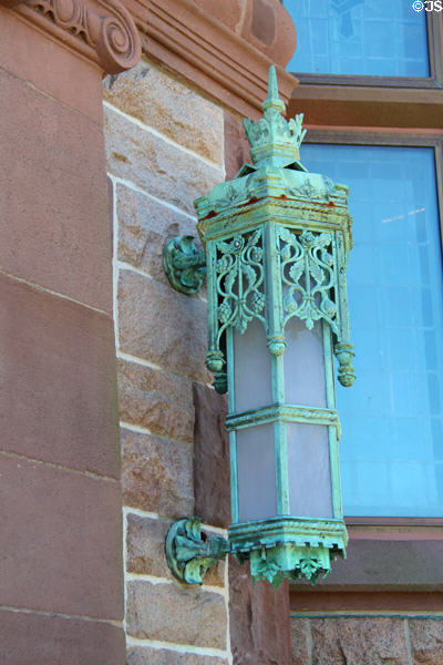 Exterior lamp at Rough Point. Newport, RI.