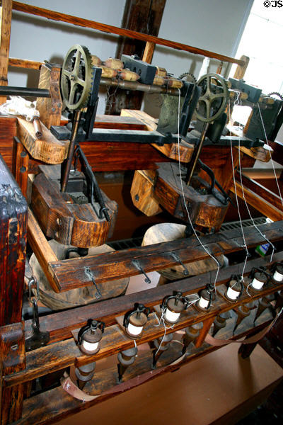 Arkwright Water Frame (replica c1775) after R. Arkwright, Derbyshire, England. Pawtucket, RI.