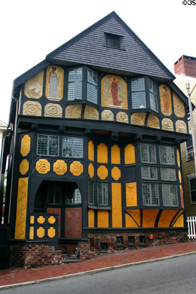 Fleur de Lys House (1885) (7 Thomas St.) features murals of the arts. Providence, RI.