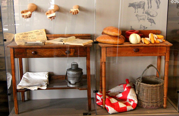 Display contrasts industrial with agrarian life at Museum of Work & Culture. Woonsocket, RI.