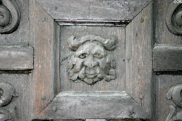 Spanish Governor's Palace detail of door carving. San Antonio, TX.
