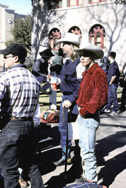 Rodeo riders at Cowtown Coliseum. Fort Worth, TX.