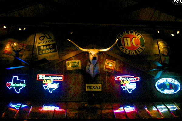 Typically Texan array of neon beer signs. Houston, TX.