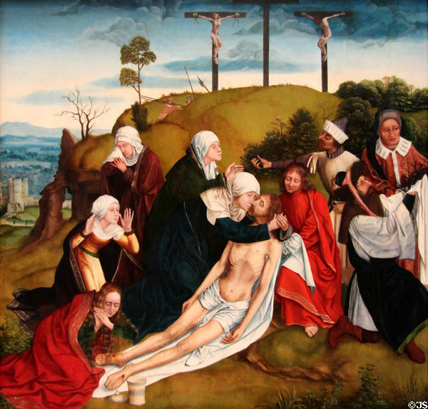 Lamentation painting (c1520) attrib. Quinten Metsys of Netherlands at Museum of Fine Arts, Houston. Houston, TX.