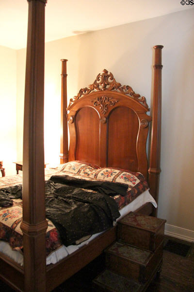Four poster bed at Nichols-Rice-Cherry House at Sam Houston Park. Houston, TX.