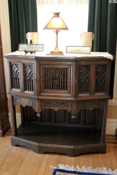 Sideboard cabinet in Staiti House at Sam Houston Park. Houston, TX.