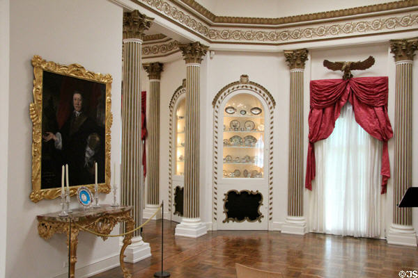 Ballroom details at Rienzi house museum. Houston, TX.