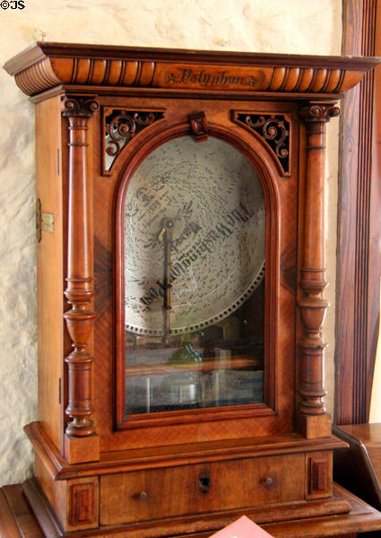 Polyphon music box in Fassel-Roeder House at Pioneer Museum. Fredericksburg, TX.