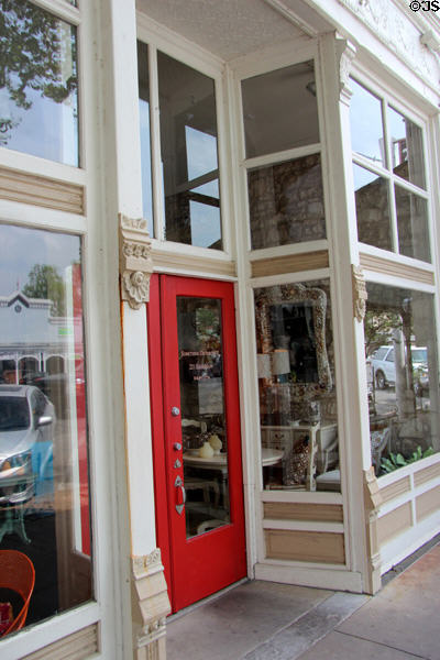 Heritage building (221 East Main St.) with cast iron front by Mesker Bros. of St. Louis, MO. Fredericksburg, TX.