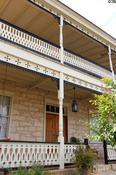 Woodwork details of Schmidt-Gold Home (c1860s) (106 South Lincoln St.). Fredericksburg, TX.