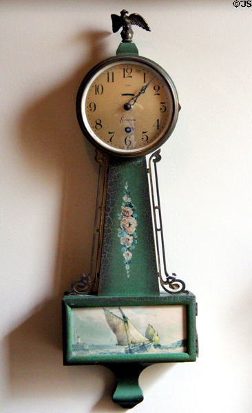 Banjo clock by Sessions at Capt. Charles Schreiner Mansion. Kerrville, TX.