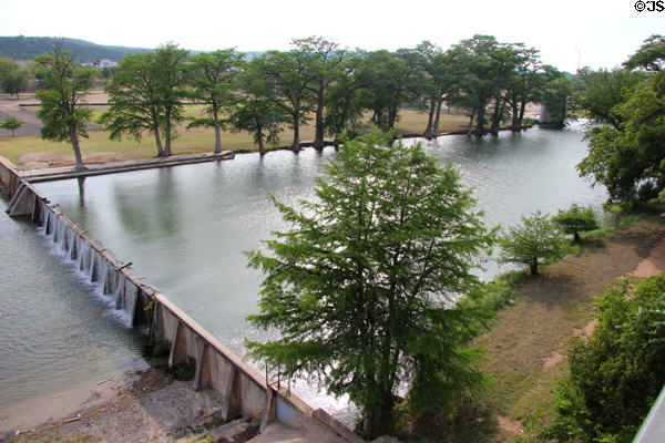 Dam & reservoir on Guadalupe River. Kerrville, TX.