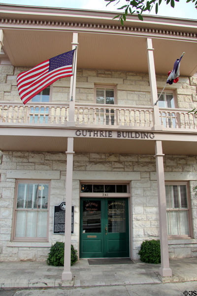 Guthrie Building (1887) (241 Earl Garrett St.). Kerrville, TX.