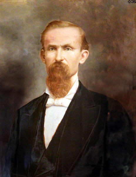 Rev. Samuel Pascal Wright, Pres. of Waco Female College portrait (1879) by L. Cohen at Earle-Napier-Kinnard House. Waco, TX.